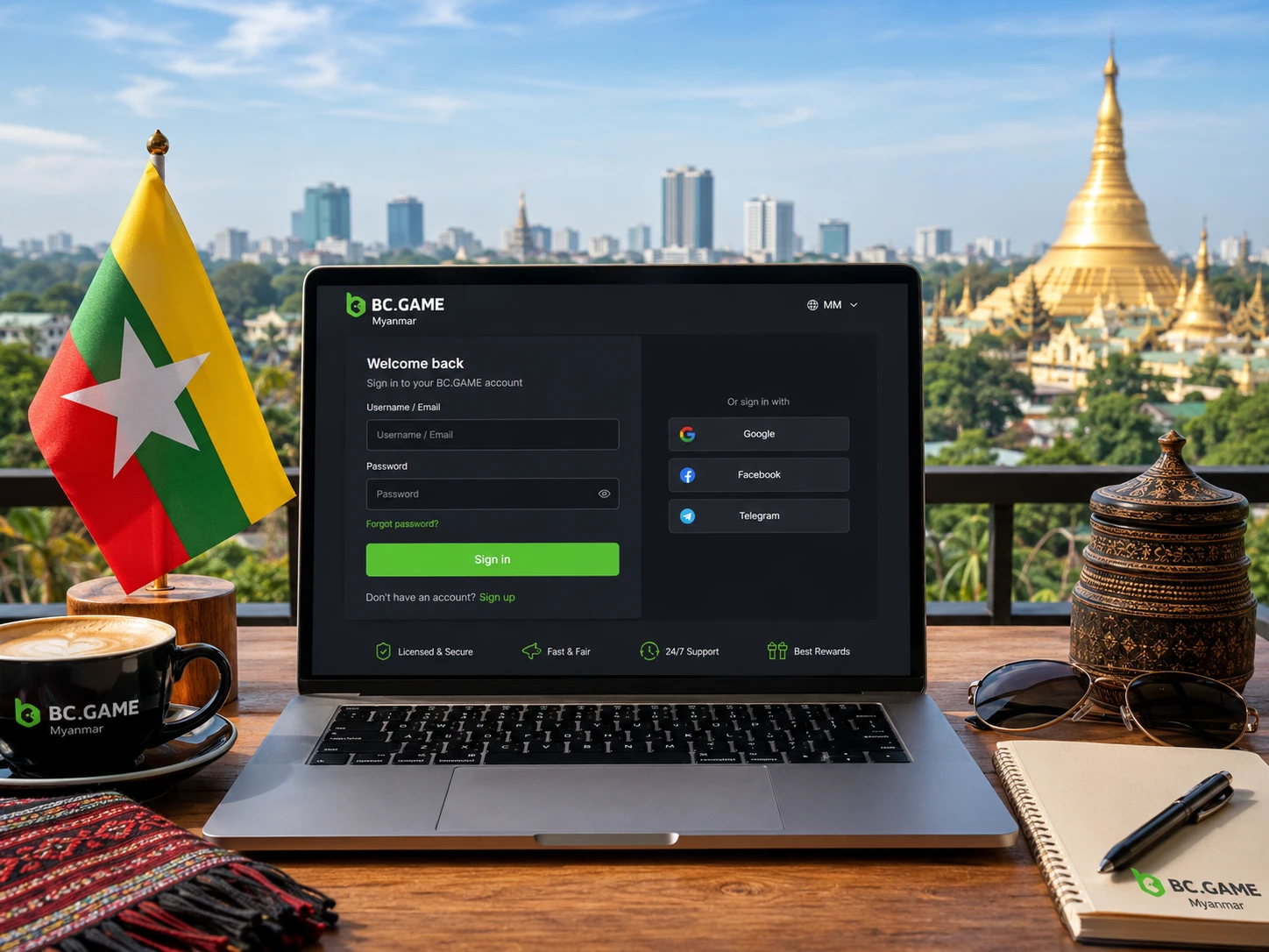 BC Game Myanmar login နှင့် registration